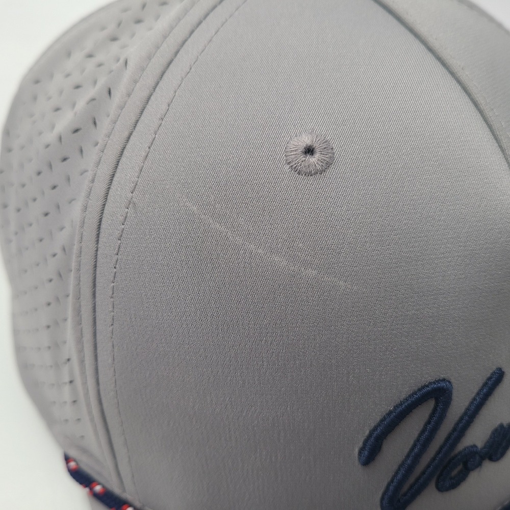 Vortex Golf Hat Snapback Gray Blue Red Rope Laser Cut Mesh Performance Script - Picture 6 of 14